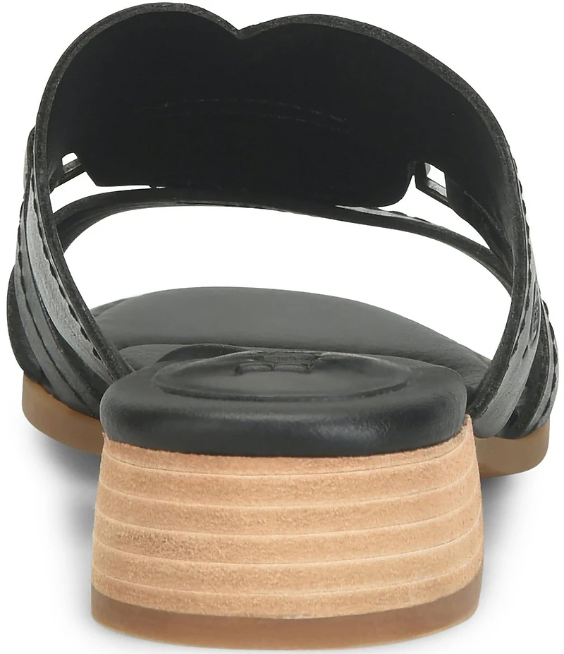 Born Marianna Leather Cut Out Slide Sandals