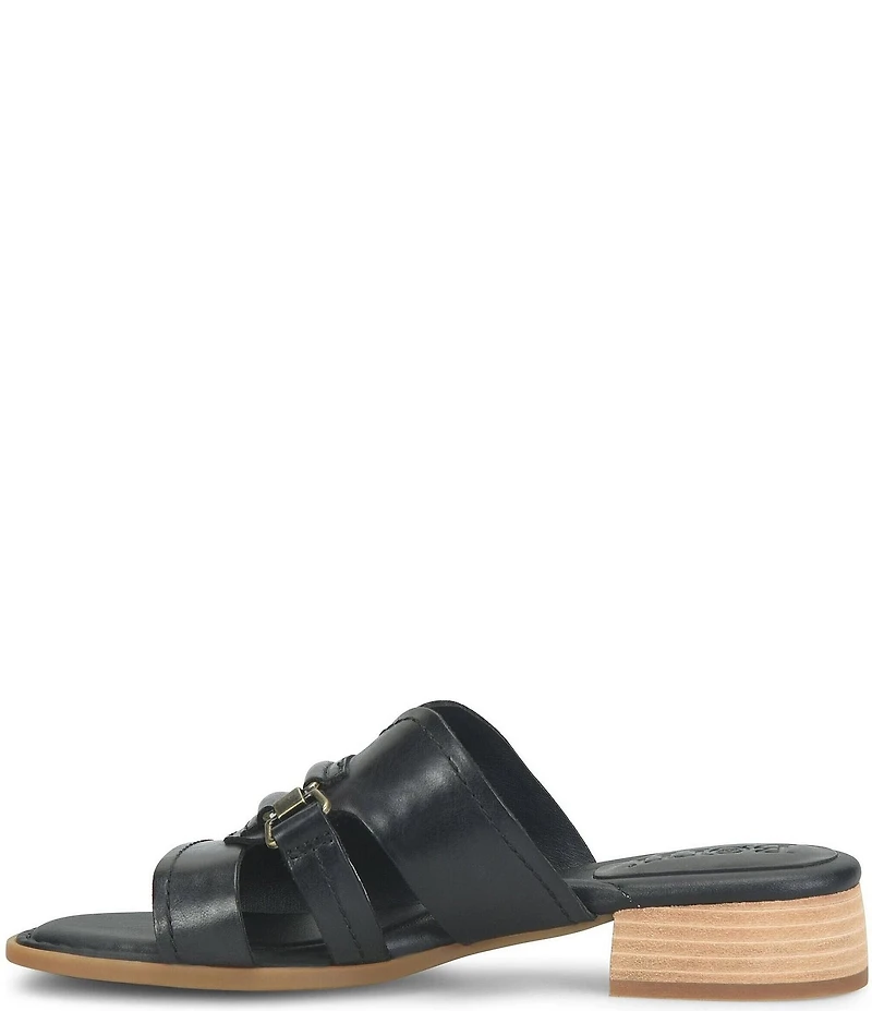 Born Marianna Leather Cut Out Slide Sandals