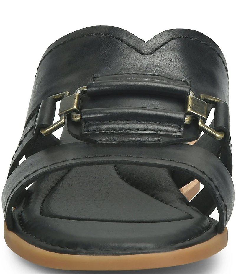 Born Marianna Leather Cut Out Slide Sandals