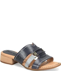 Born Marianna Leather Cut Out Slide Sandals