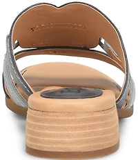 Born Marianna Leather Cut Out Slide Sandals