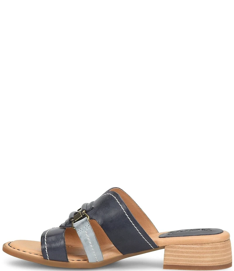 Born Marianna Leather Cut Out Slide Sandals