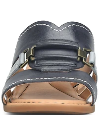 Born Marianna Leather Cut Out Slide Sandals