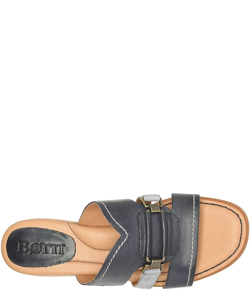 Born Marianna Leather Cut Out Slide Sandals