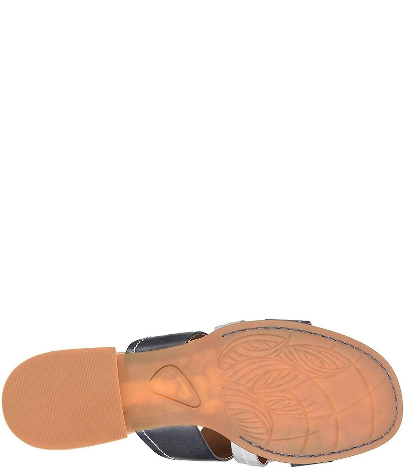 Born Marianna Leather Cut Out Slide Sandals
