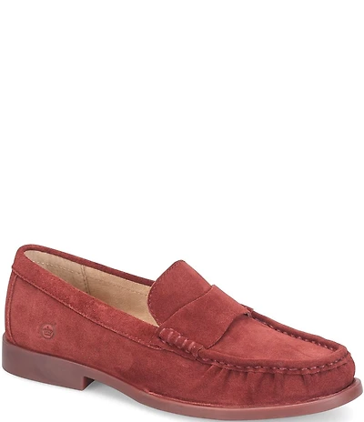 Born Maris Suede Penny Loafers