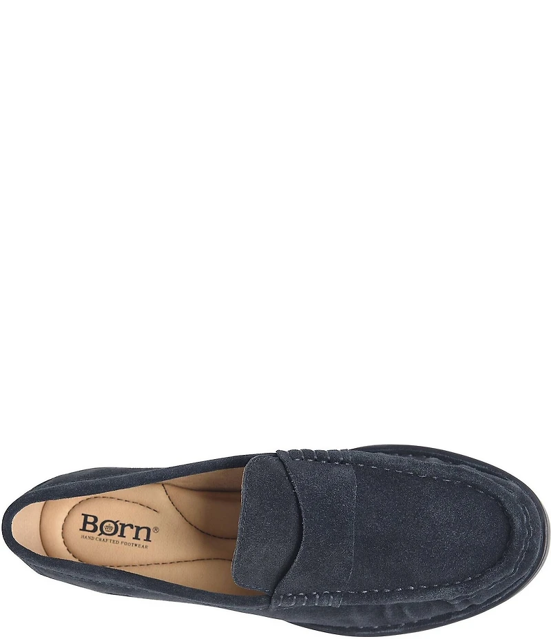 Born Maris Suede Penny Loafers