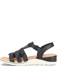 Born Marni Banded Leather Wedge Sandals