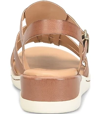 Born Marni Banded Leather Wedge Sandals