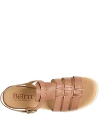Born Marni Banded Leather Wedge Sandals
