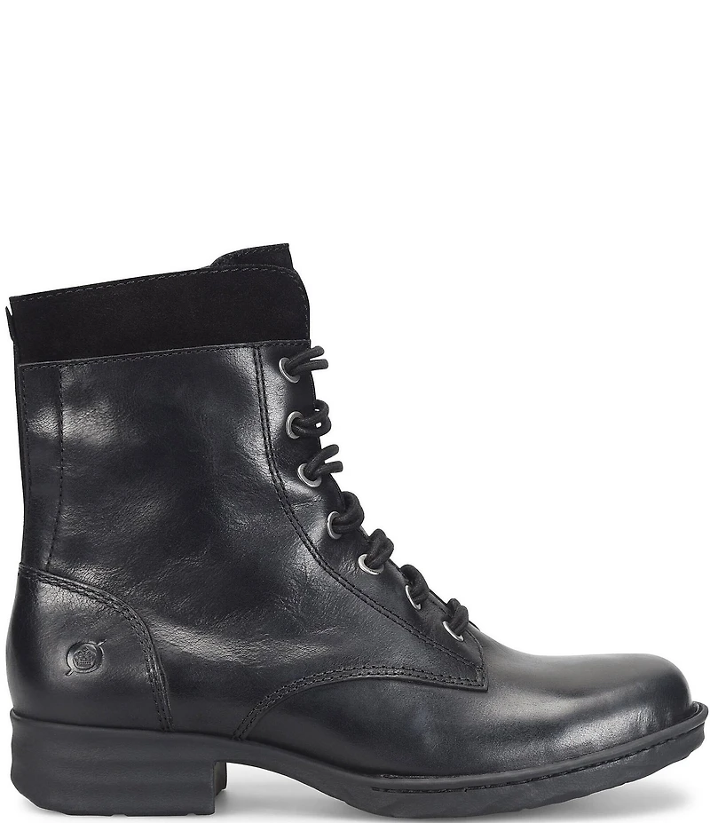 Born Mckenna Leather Lace Up Combat Booties