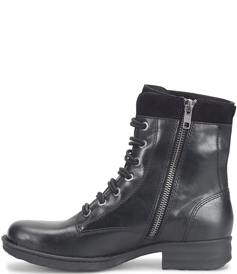 Born Mckenna Leather Lace Up Combat Booties