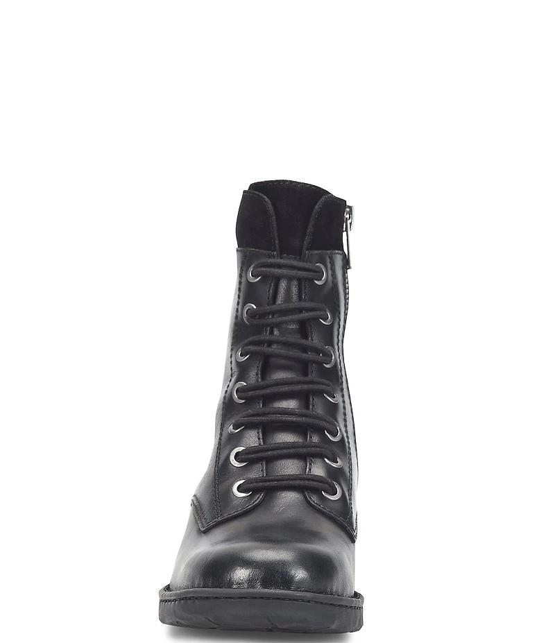 Born Mckenna Leather Lace Up Combat Booties