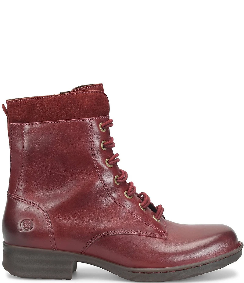Born Mckenna Leather Lace Up Combat Booties