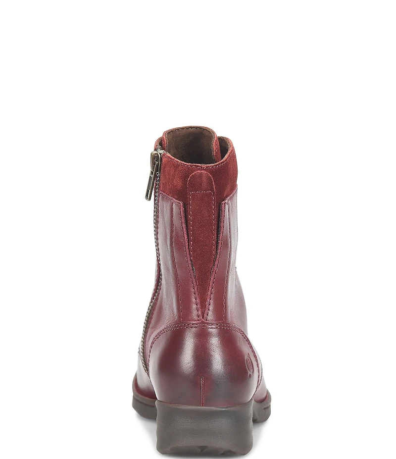 Born Mckenna Leather Lace Up Combat Booties