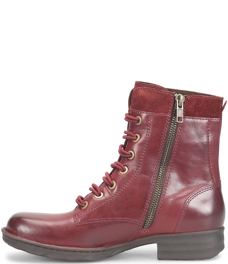 Born Mckenna Leather Lace Up Combat Booties