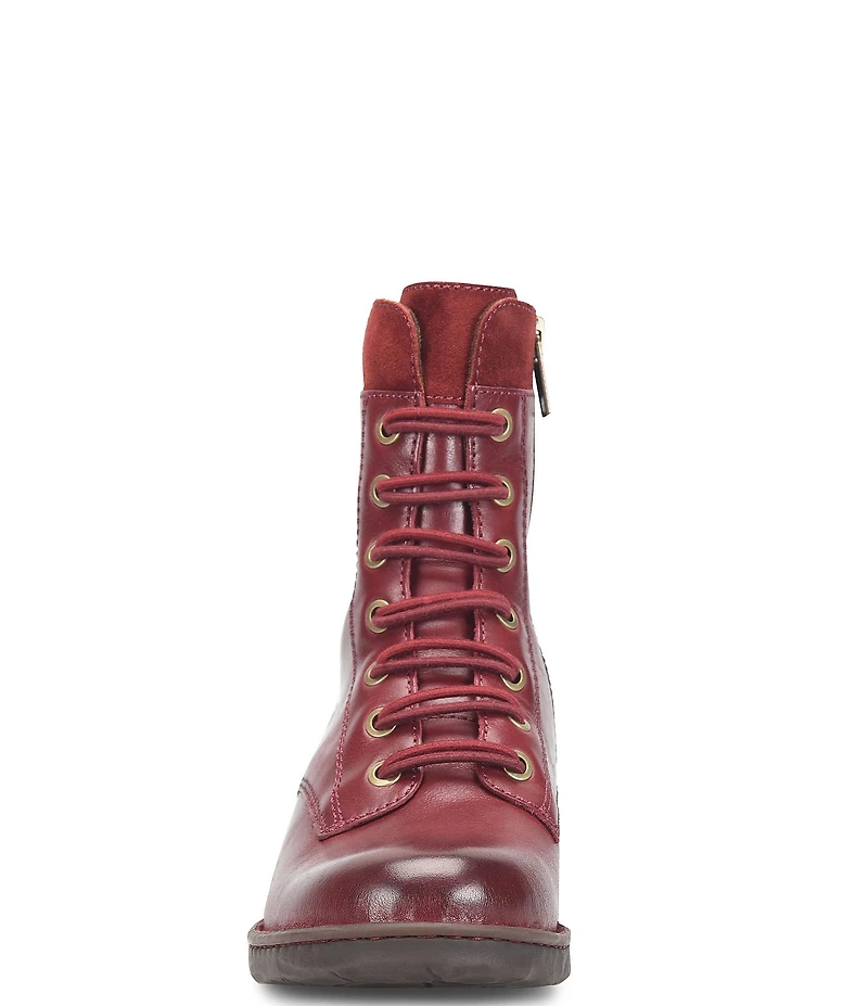 Born Mckenna Leather Lace Up Combat Booties