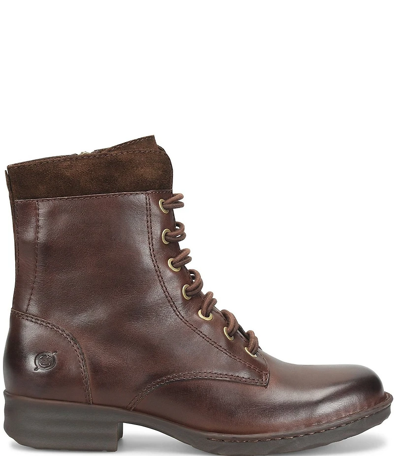 Born Mckenna Leather Lace Up Combat Booties