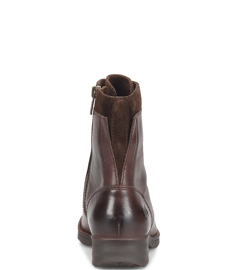Born Mckenna Leather Lace Up Combat Booties