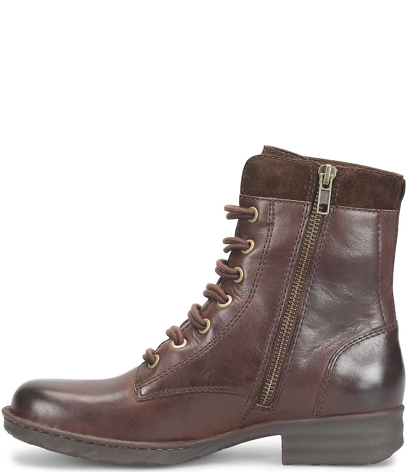 Born Mckenna Leather Lace Up Combat Booties