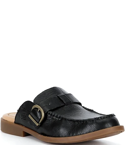 Born Meg Leather Buckle Mules