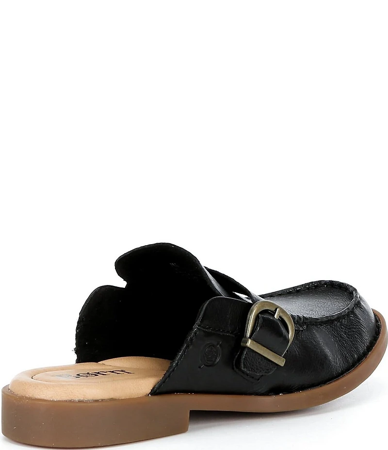 Born Meg Leather Buckle Mules
