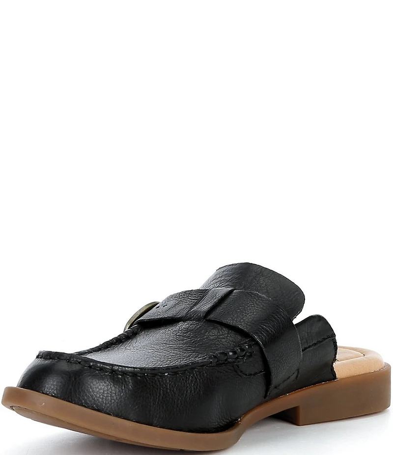 Born Meg Leather Buckle Mules