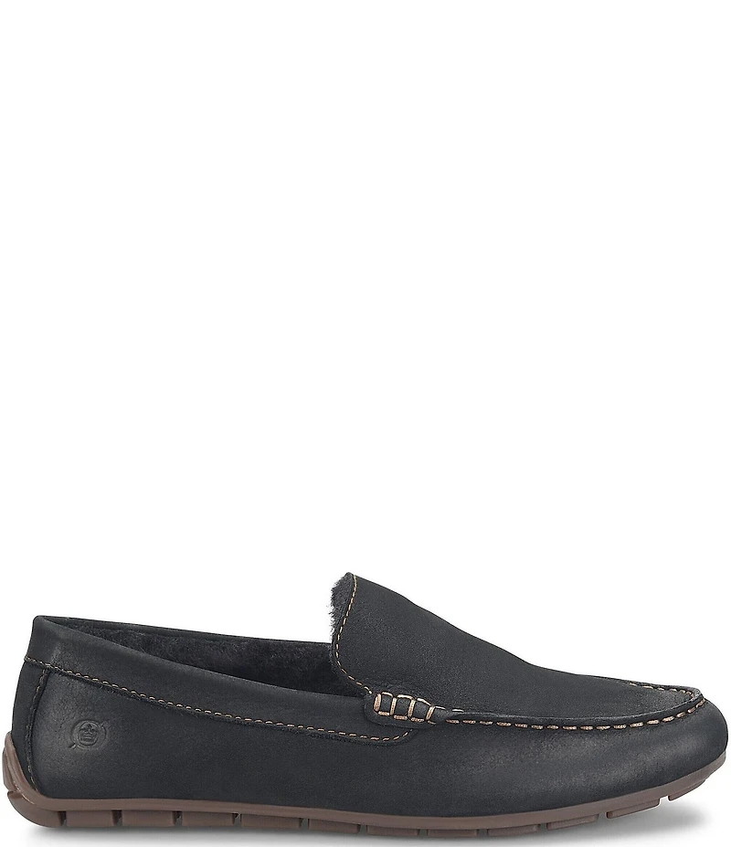 Born Men's Allan Shearling Nubuck Leather Slip-Ons