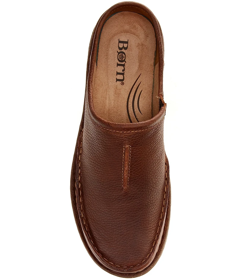 Born Men's Heath Leather Clogs