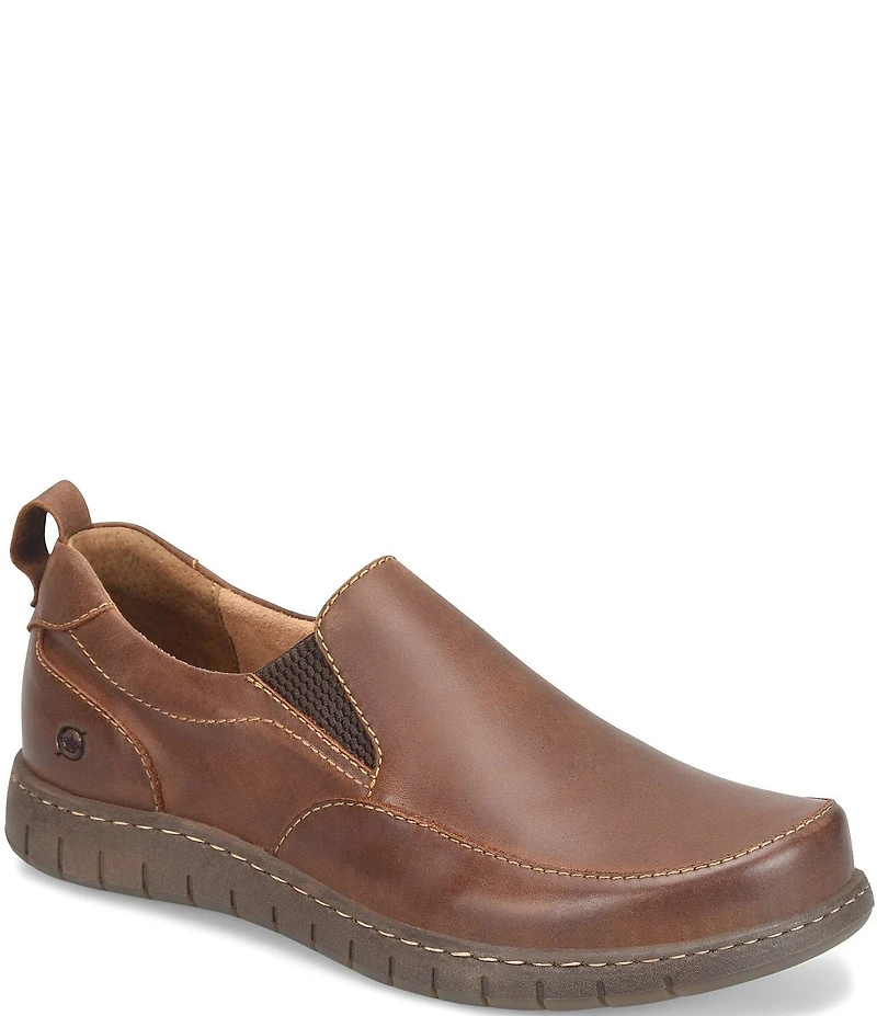 Born Men's Leeds Leather Slip On Sneakers