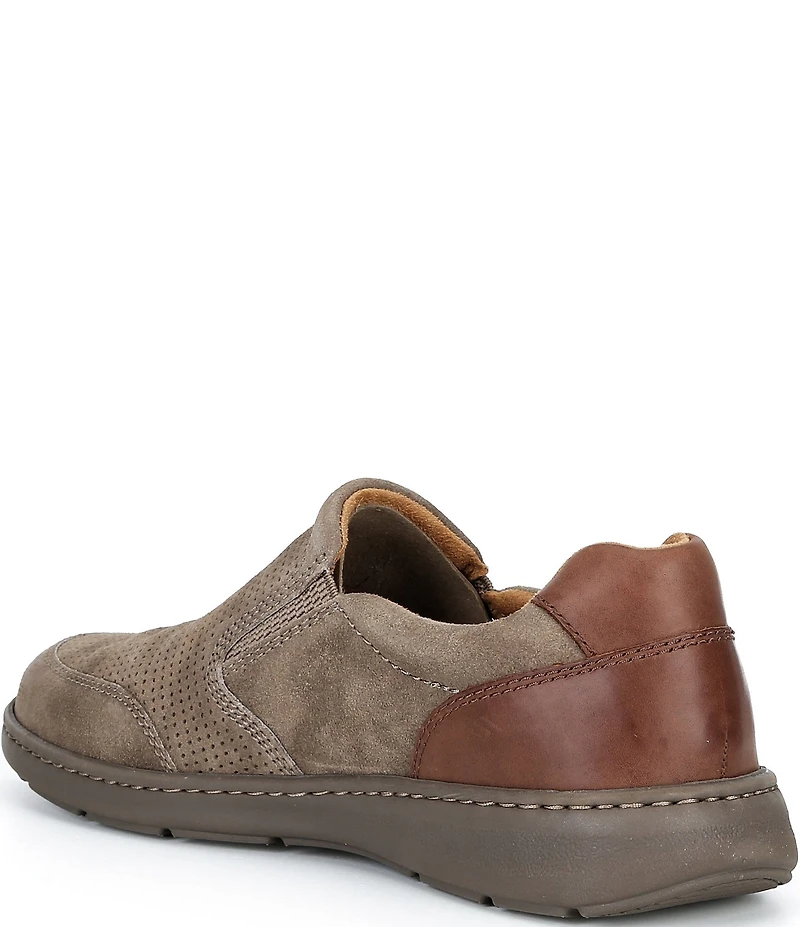 Born Men's Mackay Perforated Leather and Suede Slip On Sneakers