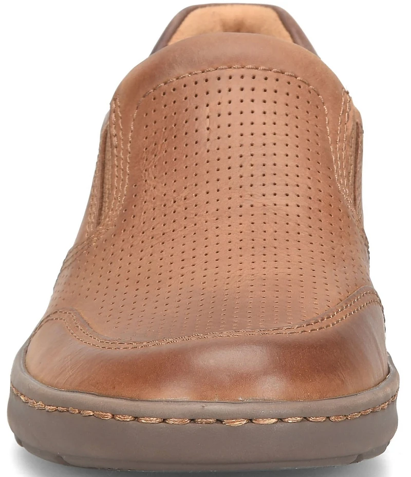 Born Men's Mackay Perforated Leather and Suede Slip On Sneakers
