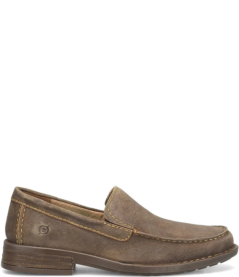 Born Men's Roger Distressed Leather Slip-On Loafers