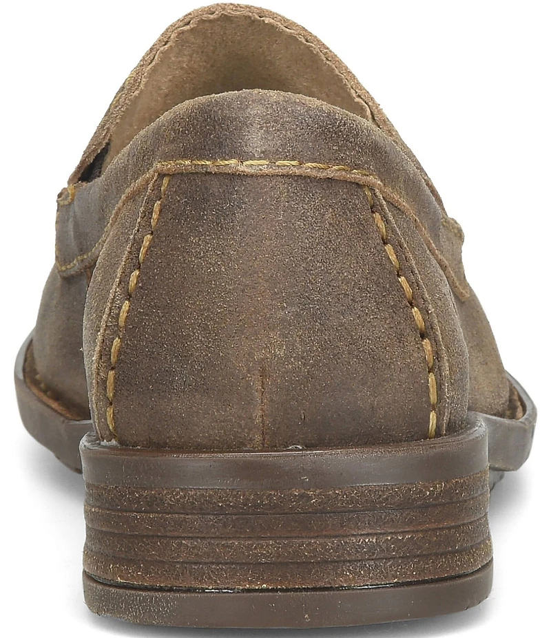 Born Men's Roger Distressed Leather Slip-On Loafers