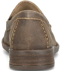 Born Men's Roger Distressed Leather Slip-On Loafers