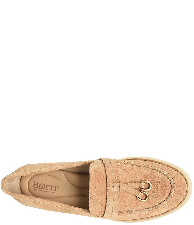 Born Mika Suede Tassel Loafers