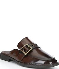 Born Mikah Leather Buckle Strap Loafer Mules