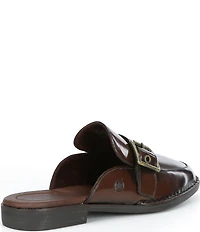 Born Mikah Leather Buckle Strap Loafer Mules