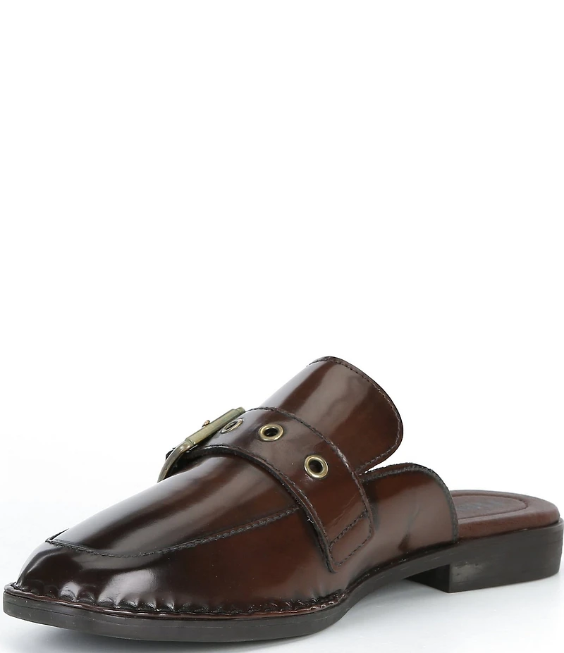 Born Mikah Leather Buckle Strap Loafer Mules