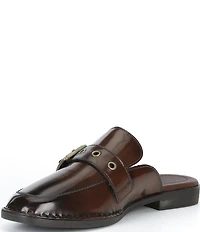 Born Mikah Leather Buckle Strap Loafer Mules