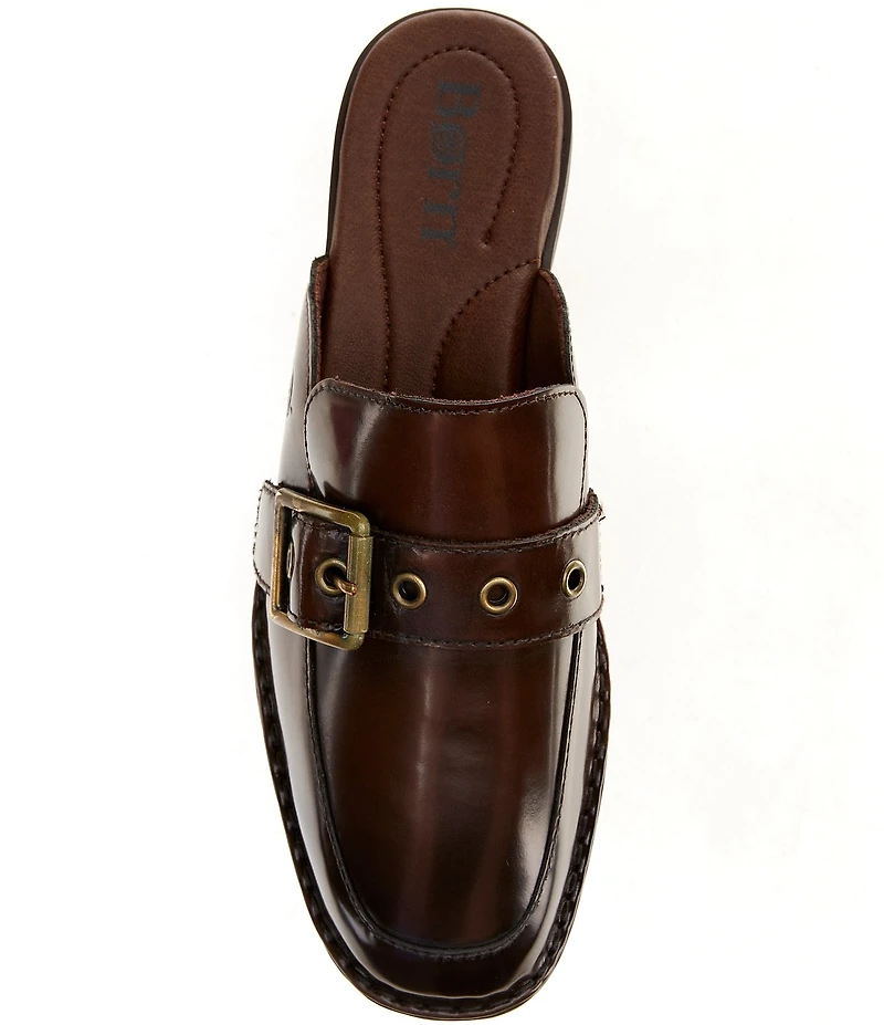 Born Mikah Leather Buckle Strap Loafer Mules