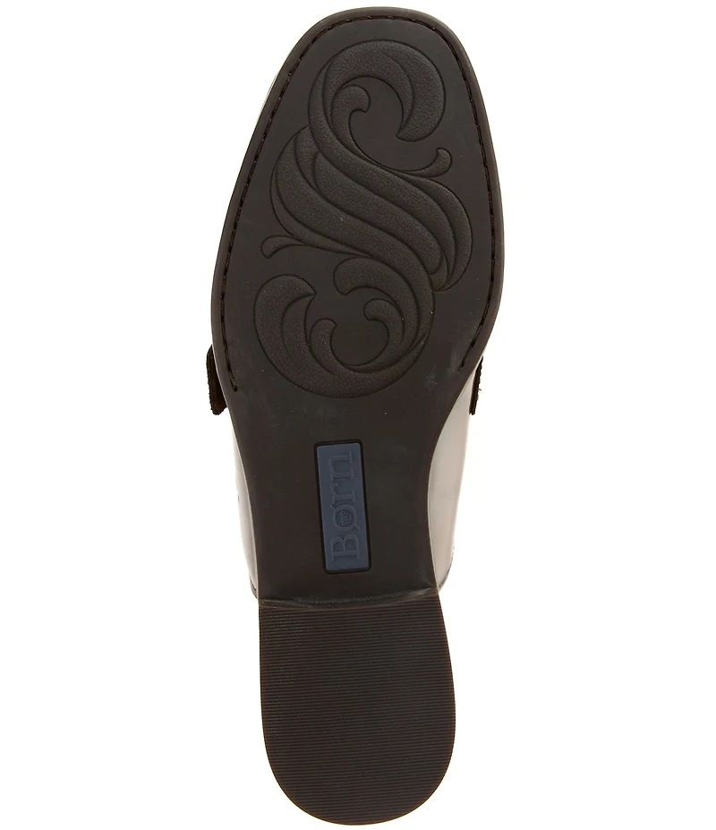 Born Mikah Leather Buckle Strap Loafer Mules