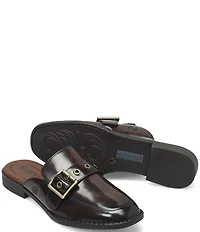Born Mikah Leather Buckle Strap Loafer Mules