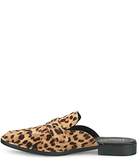 Born Mikah Leopard Print Calf Hair Buckle Strap Loafer Mules