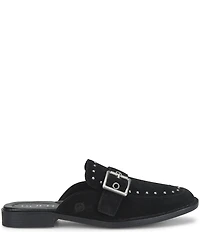 Born Mikah Suede Studded Buckle Strap Loafer Mules