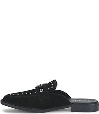 Born Mikah Suede Studded Buckle Strap Loafer Mules