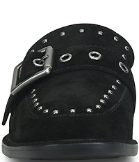 Born Mikah Suede Studded Buckle Strap Loafer Mules