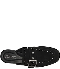 Born Mikah Suede Studded Buckle Strap Loafer Mules