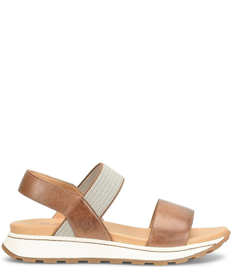 Born Mimi Banded Leather Slingback Ankle Wrap Sandals