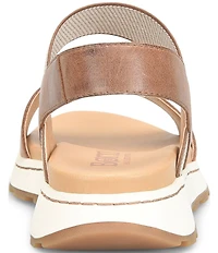 Born Mimi Banded Leather Slingback Ankle Wrap Sandals